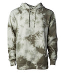 PRM4500TD Unisex Midweight Tie Dye Hooded Pullover Sweatshirt in Tie Dye Olive