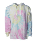 PRM4500TD Unisex Midweight Tie Dye Hooded Pullover Sweatshirt in Tie Dye Sunset Swirl