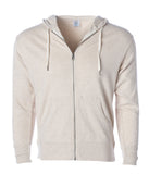 Unisex Heather French Terry Zip Hooded Sweatshirt