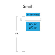 Real Estate Sign and Post – product view 5