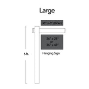 Real Estate Sign and Post – product view 7