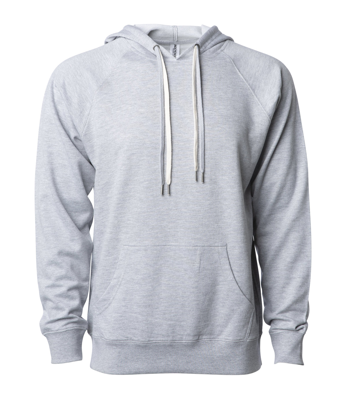 Unisex Lightweight Loopback Terry Hooded Pullover – product view 2