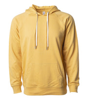 Unisex Lightweight Loopback Terry Hooded Pullover – product view 6