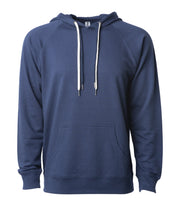 Unisex Lightweight Loopback Terry Hooded Pullover – product view 5