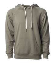 Unisex Lightweight Loopback Terry Hooded Pullover – product view 7