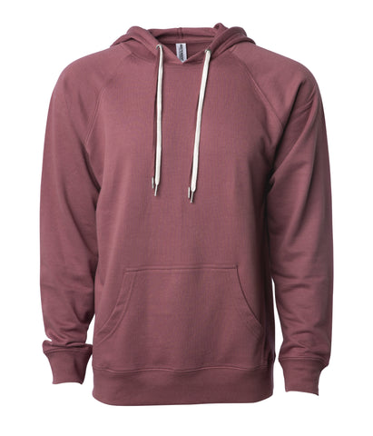 Unisex Lightweight Loopback Terry Hooded Pullover