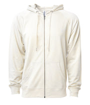 Unisex Lightweight Loopback Terry Zip Hood – product view 11
