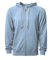 Unisex Lightweight Loopback Terry Zip Hood – product view 9