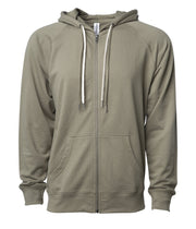 Unisex Lightweight Loopback Terry Zip Hood – product view 7