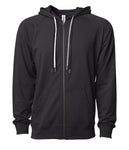 Unisex Lightweight Loopback Terry Zip Hood