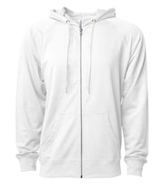 Unisex Lightweight Loopback Terry Zip Hood – product view 12