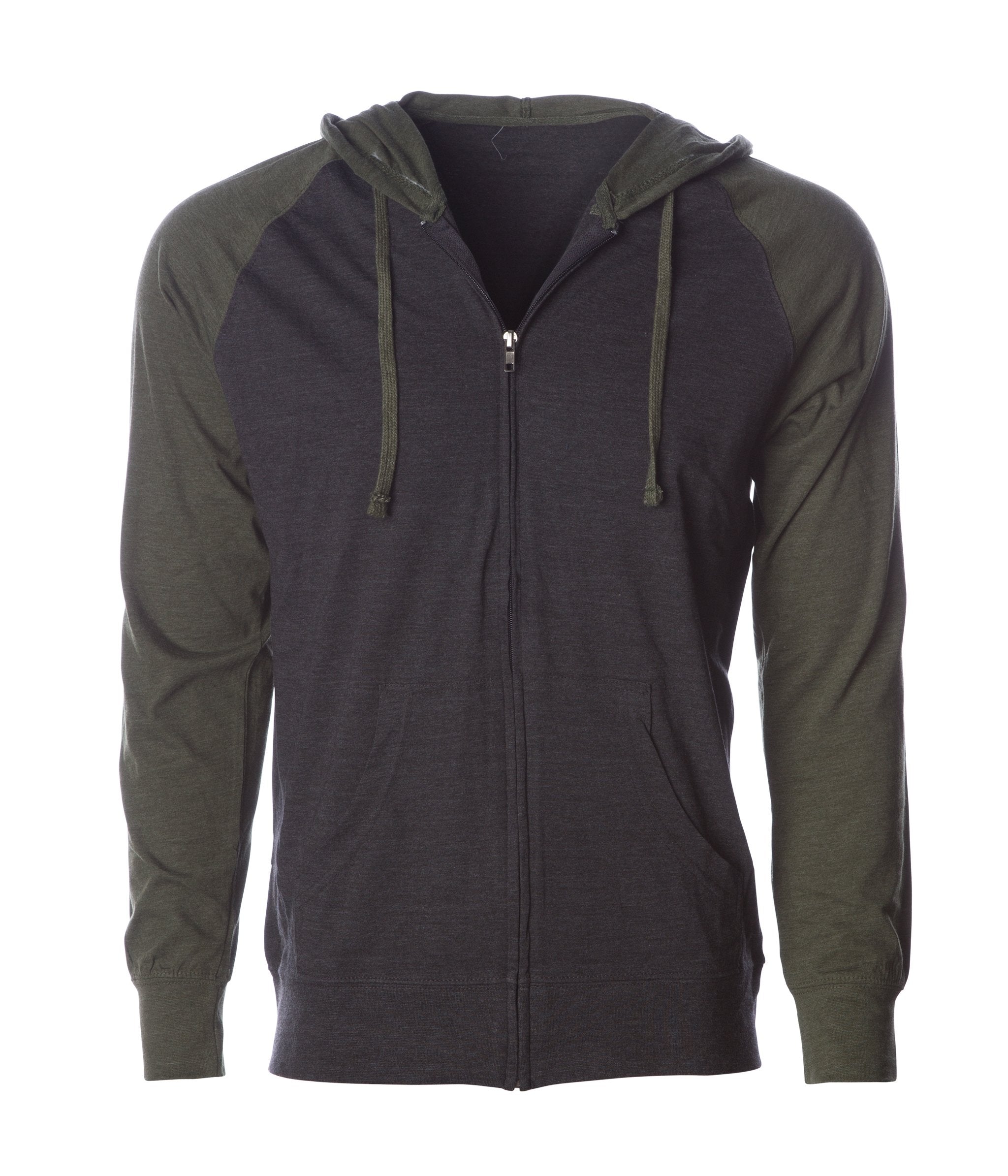 Lightweight Jersey Raglan Zip Hood