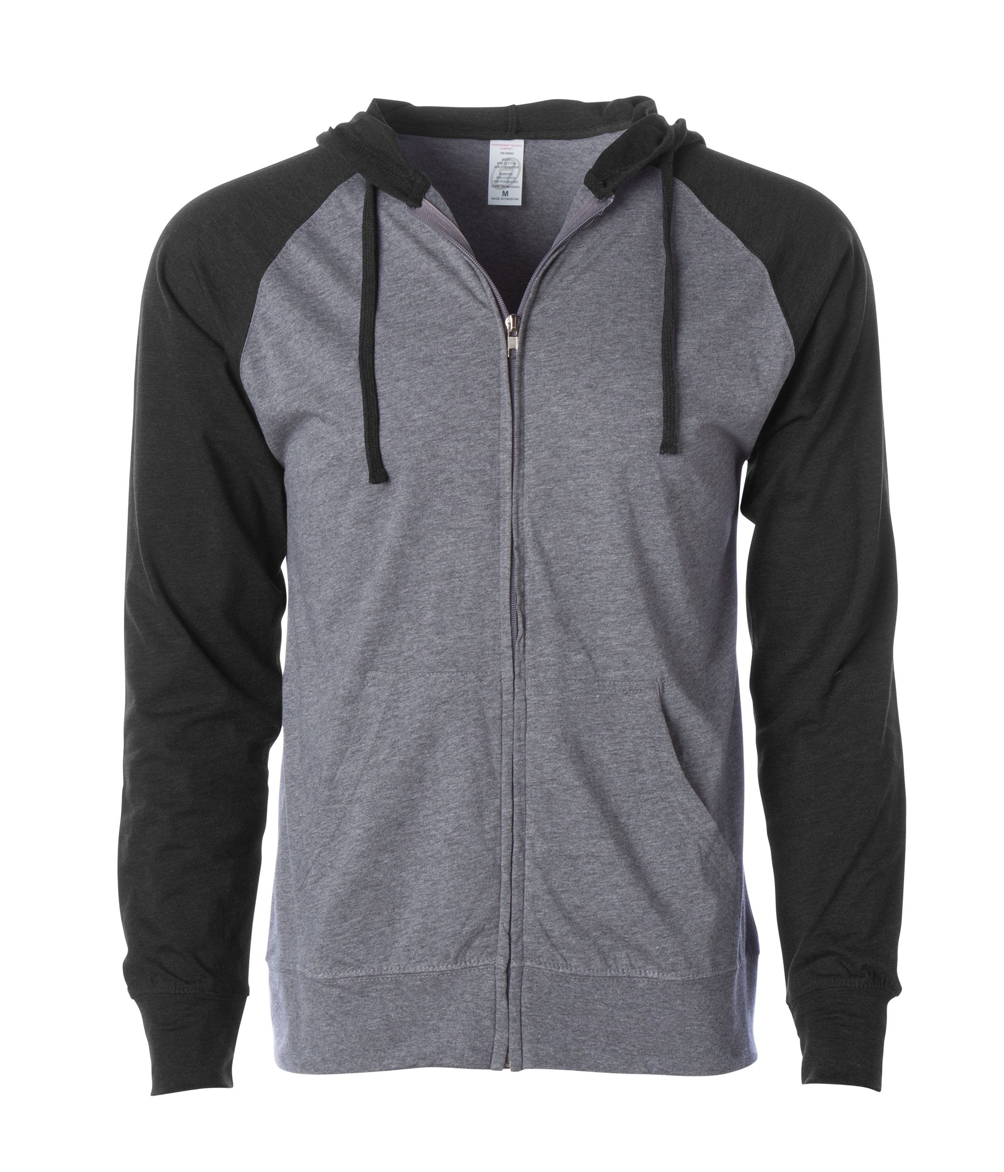 Lightweight Jersey Raglan Zip Hood