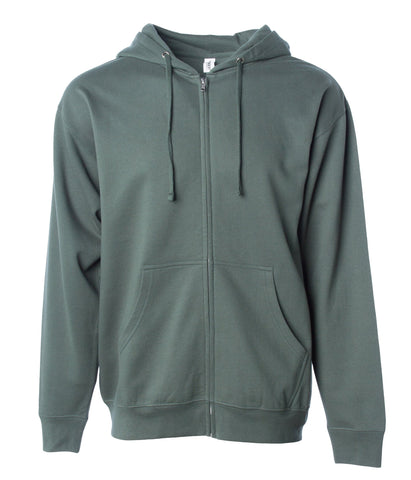 Midweight Zip Hooded Sweatshirt