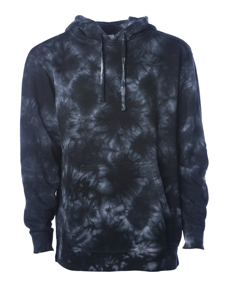Independent Unisex Midnight Tie Dye Hooded Pullover Sweatshirt – product view 1