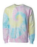 Independent Unisex Midweight Tie Dye Crew