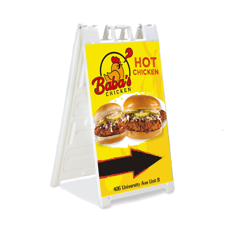 Standard White A-Frame Sign – product view 1
