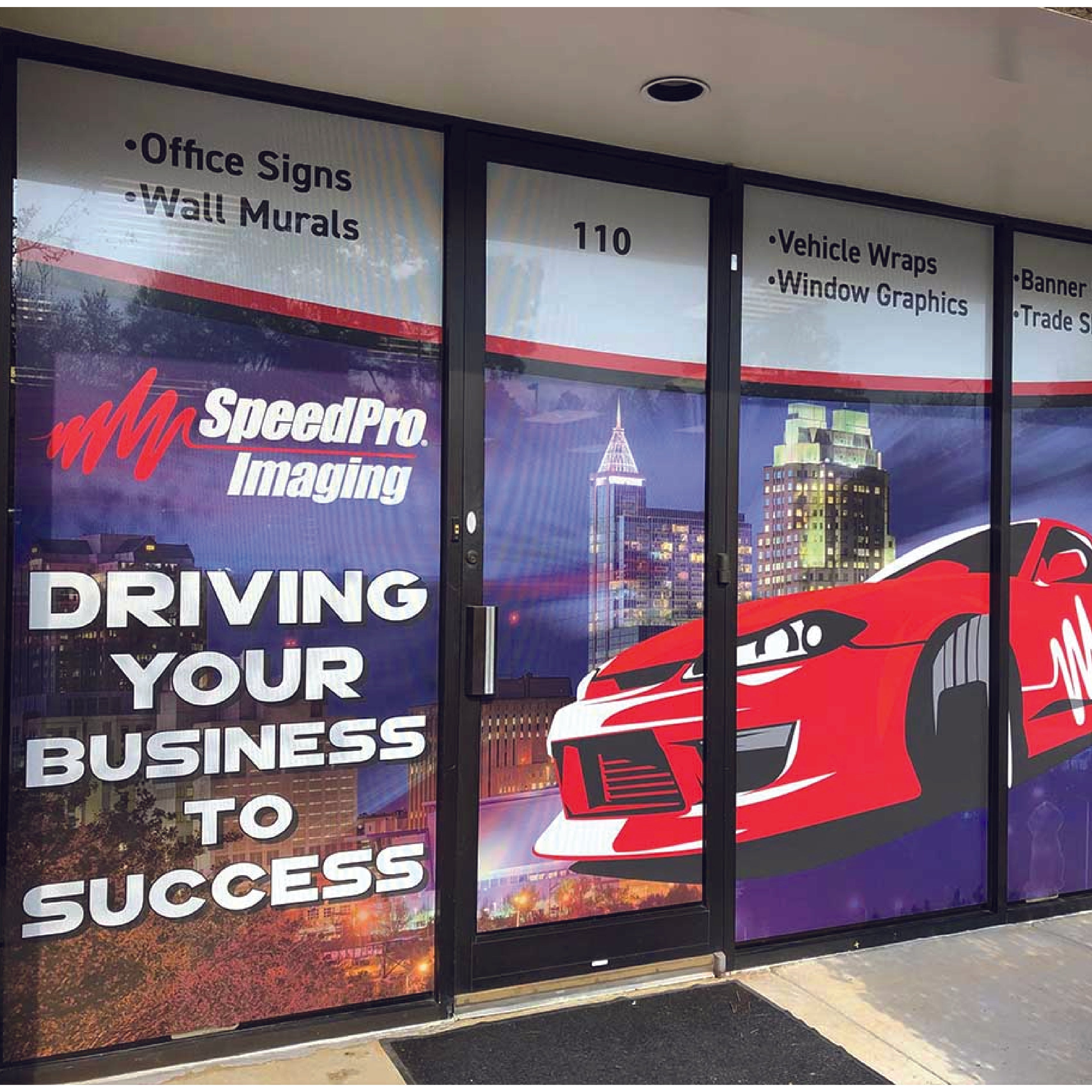 Adhesive Perforated Window Graphics