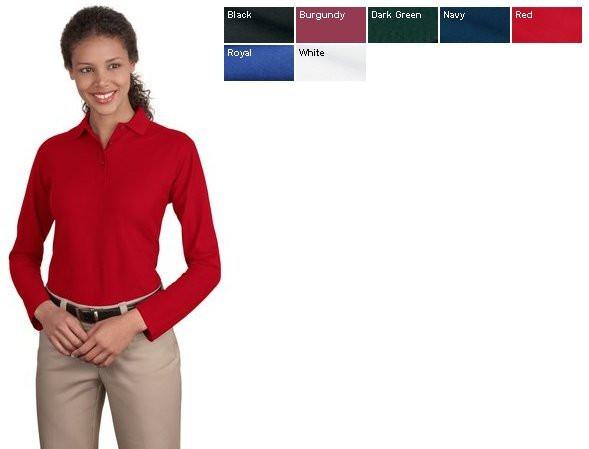Port Authority L500LS Ladies' Silk Touch Long Sleeve Polo